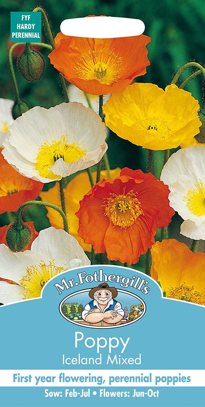 Mr.Fothergill's Poppy Iceland Mixed Flower Seeds