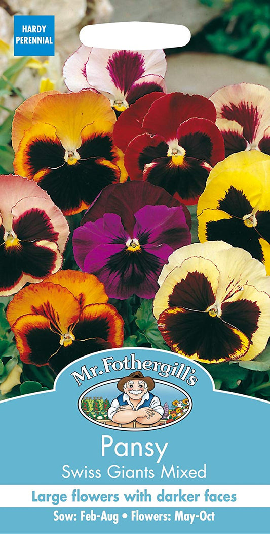 Mr.Fothergill's Pansy Swiss Giants Mixed Flower Seeds