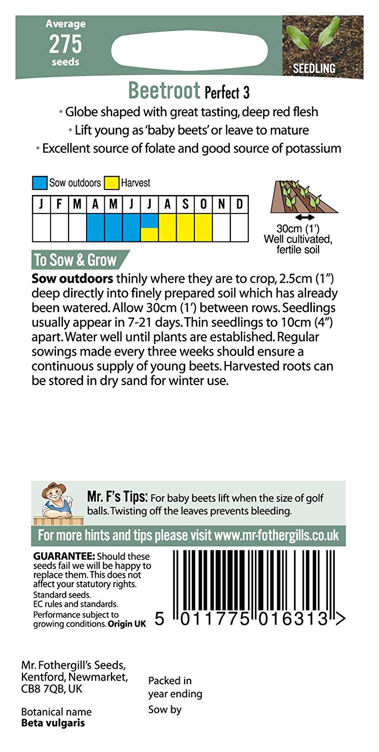 Mr.Fothergill's Beetroot Perfect 3 Seeds