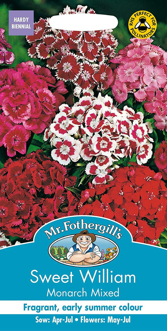 Mr.Fothergill's Sweet William Monarch Mixed Flower Seeds