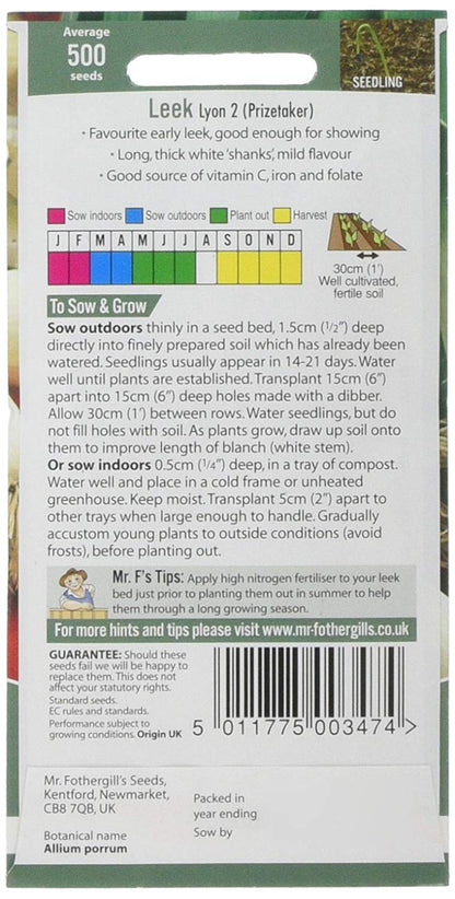 Mr.Fothergill's Leek Prizetaker Seeds