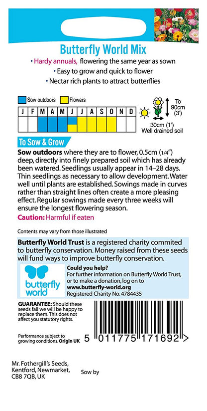 Mr.Fothergill's Butterfly Attracting Mixed Annuals Flower Seeds