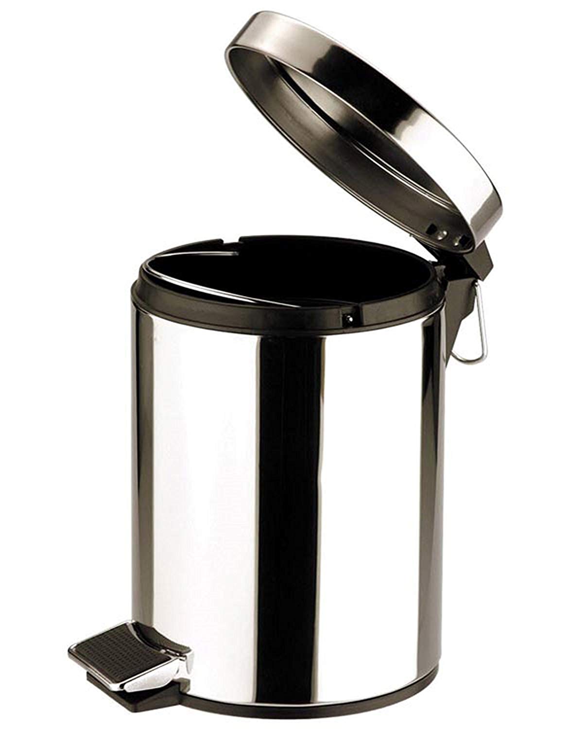 Zodiac Round Stainless Steel Pedal Bin - Mirror Finish - 5 Litre