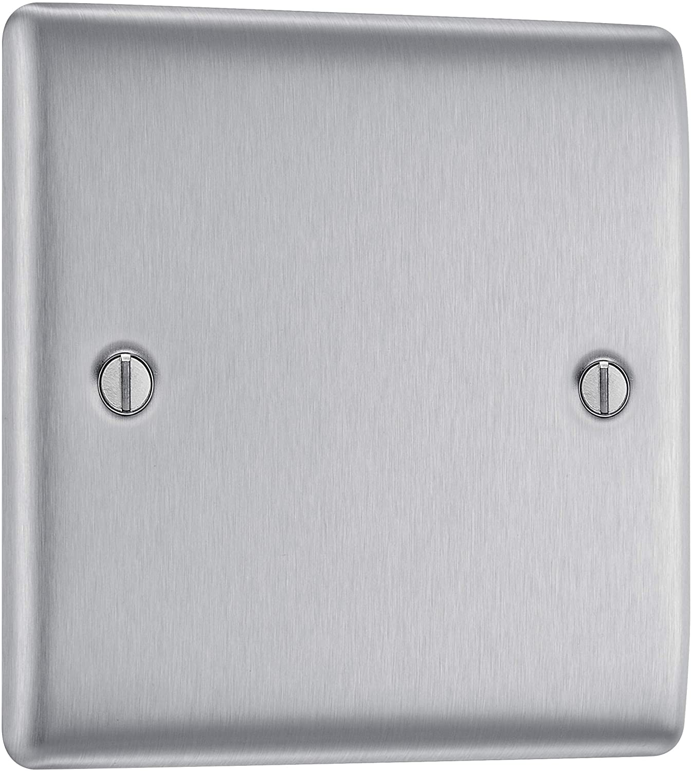 Nexus 1-Gang Blank Plate Brushed Stainless Steel
