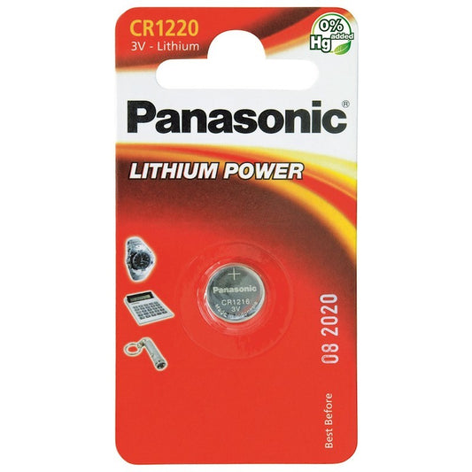 Panasonic Panasonic Cr1220 Cd1 3V 12.5 x 2.0mm Lithium Battery