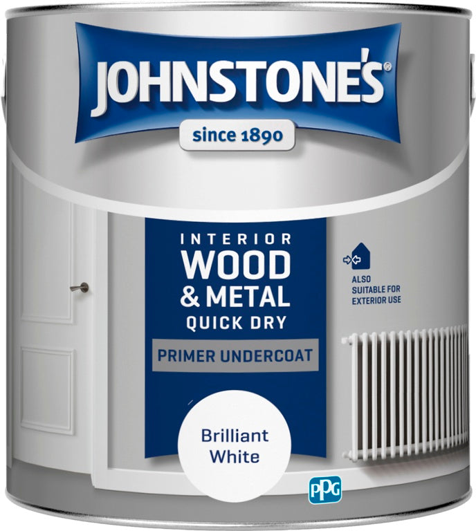 Johnstone's Paint Primer Undercoat White 2.5 Litre