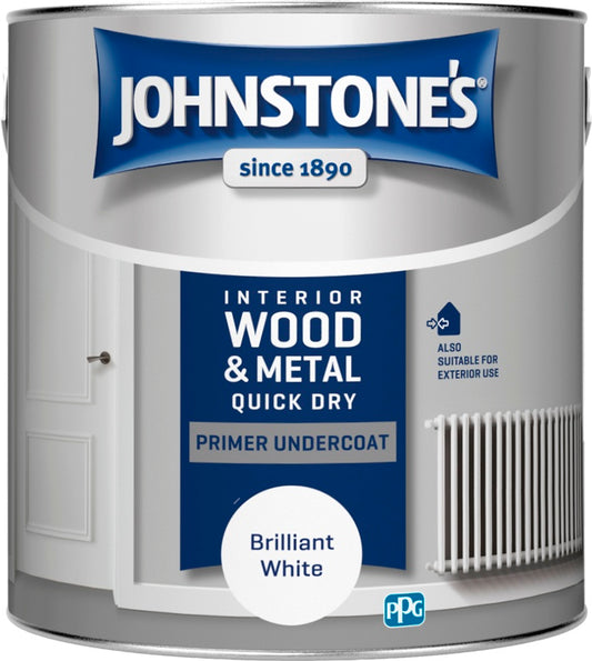 Johnstone's Paint Primer Undercoat White 2.5 Litre