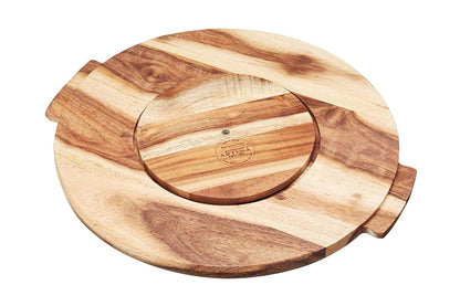 KitchenCraft MasterClass Artes Wooden Lazy Susan Turntable 39 x 35cm