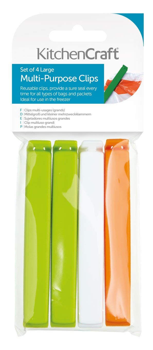 KitchenCraft Set of 4 Bag Clips Large