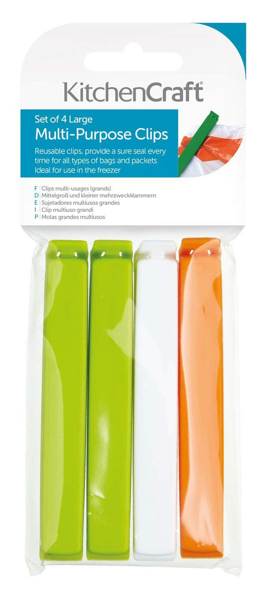 KitchenCraft Set of 4 Bag Clips Large