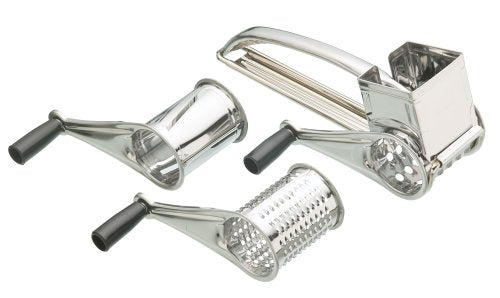 KitchenCraft Stainless Steel Rotary Grater With Three Drums