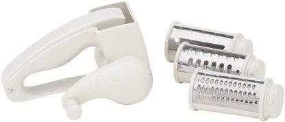 KitchenCraft Multi-Purpose Rotary Grater with 3 Interchangeable Blades