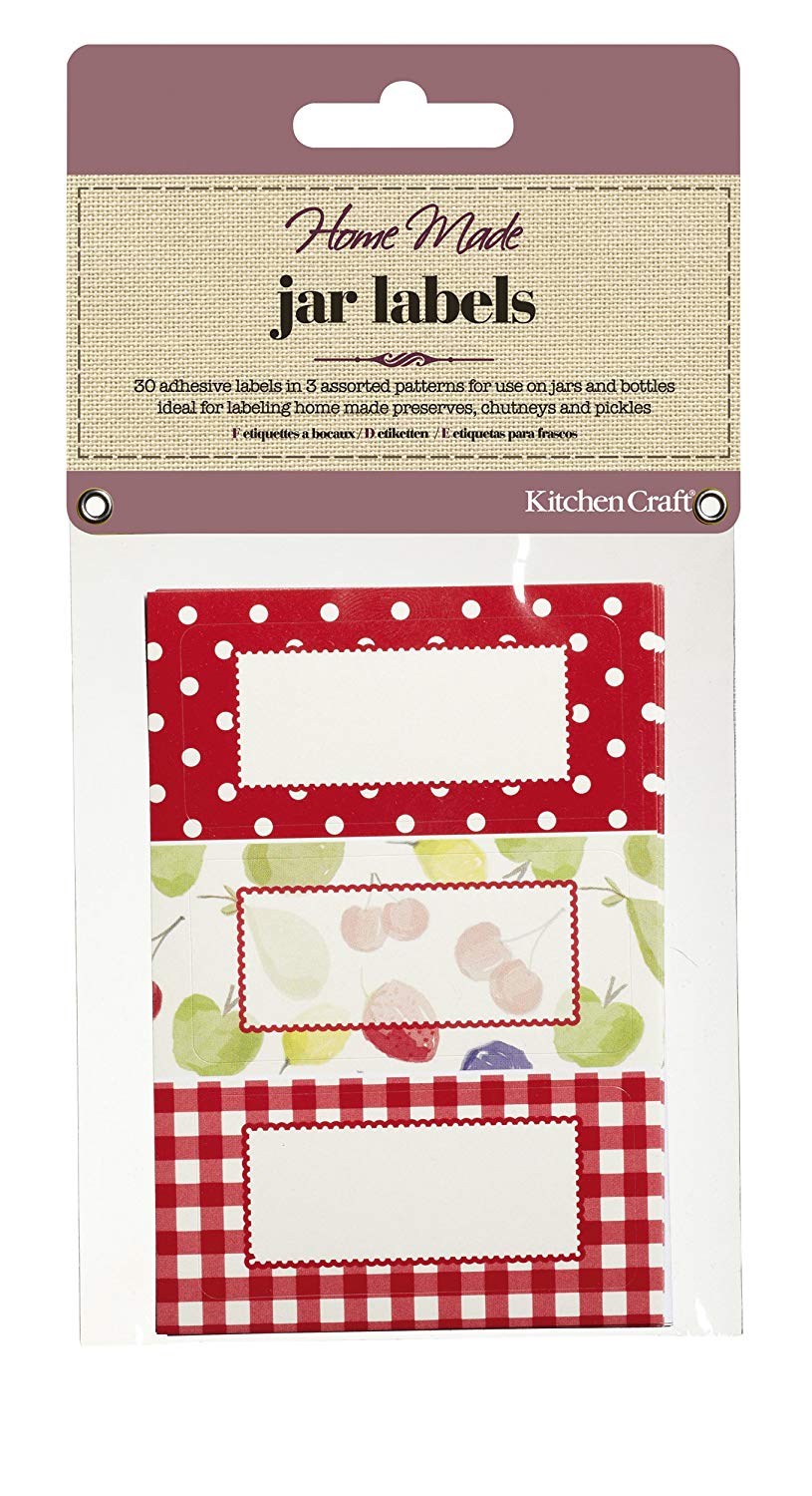 KitchenCraft Home Made Pack of 30 Jam Jar Labels - Orchard