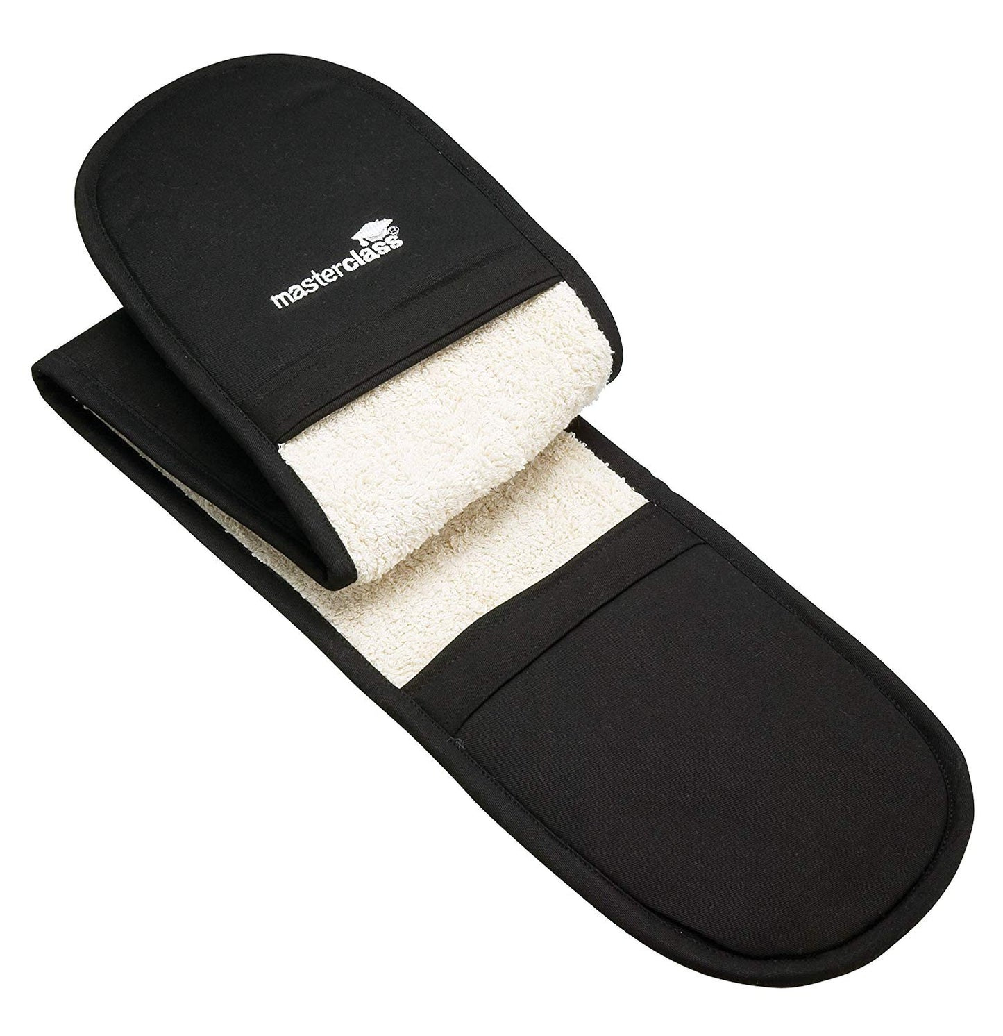 KitchenCraft MasterClass Deluxe Professional Black Double Oven Glove
