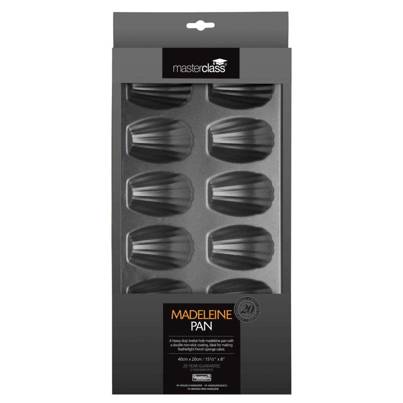 KitchenCraft MasterClass Non-Stick 12 Hole Madeleine Pan