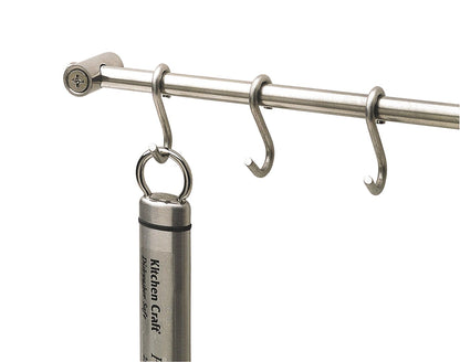 KitchenCraft Stainless Steel Utensil Hanging Rack with 12 Hooks 52 cm