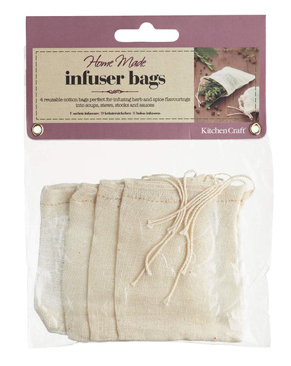 KitchenCraft Home Made Pack of 4 Spice Bags