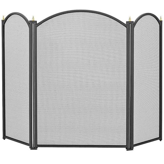 Manor Reproductions Dynasty 3 Fold Fire Guard - Black