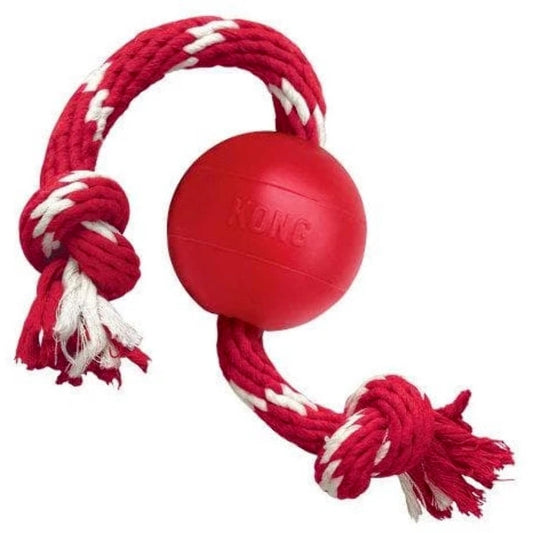 Kong Kong Classic Ball With Rope Dog Toy