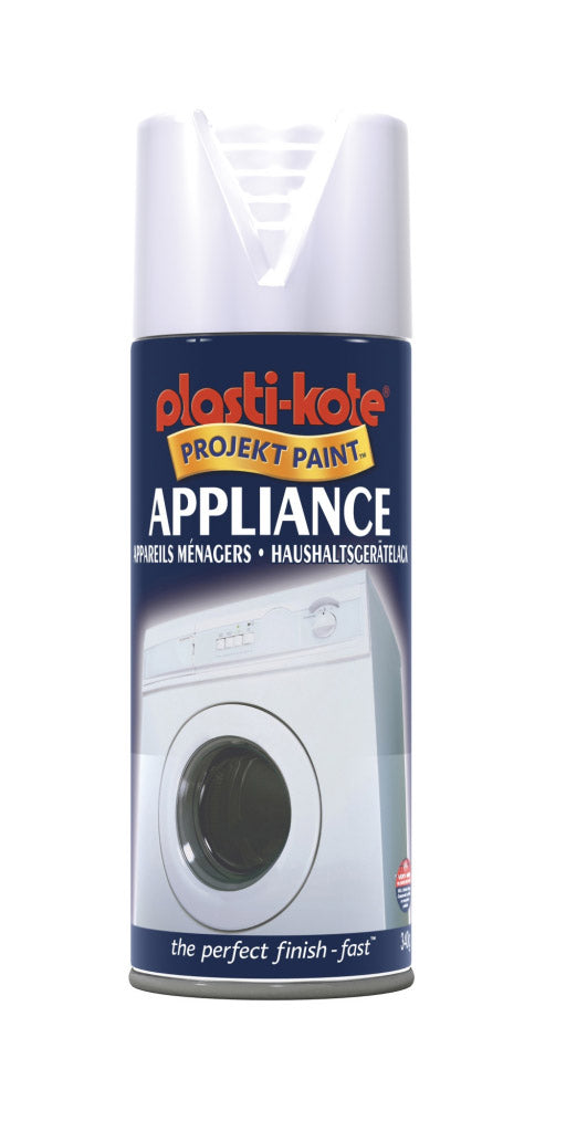 Plastikote Appliance Enamel Spray Paint 400ml Gloss White