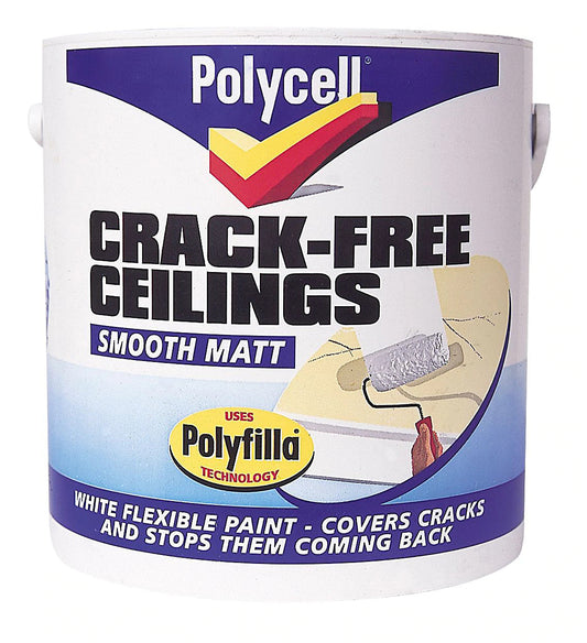 Polycell Crack-Free Ceilings Smooth Matt 2.5 Litre