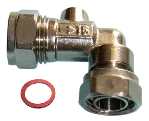 Primaflow Brass/Chrome Angle Service Valve 15-1/2"