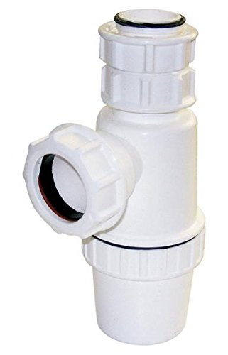 Waste Bottle Trap White 32 x 76mm Adjustable Inlet