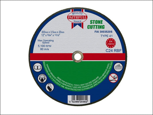 Faithfull Stone Cutting Disc 300 x 3.5 x 20mm