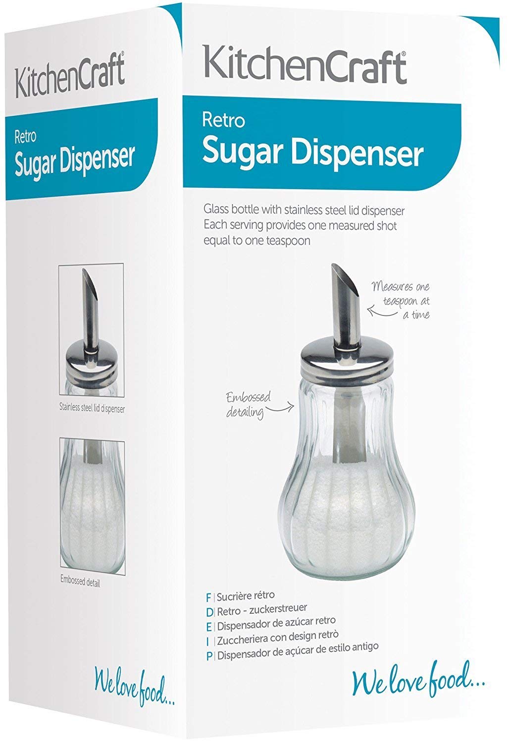 KitchenCraft Glass Sugar Dispenser