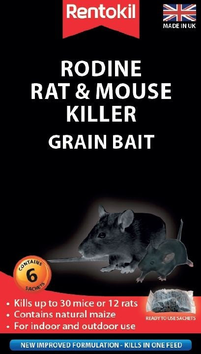 Rentokil Rodine Rat & Mouse Killer Grain Bait