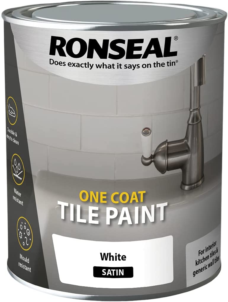 Ronseal Tile Paint 750ml White Satin