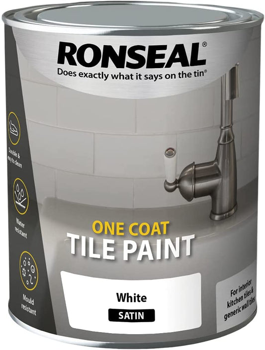 Ronseal Tile Paint 750ml White Satin