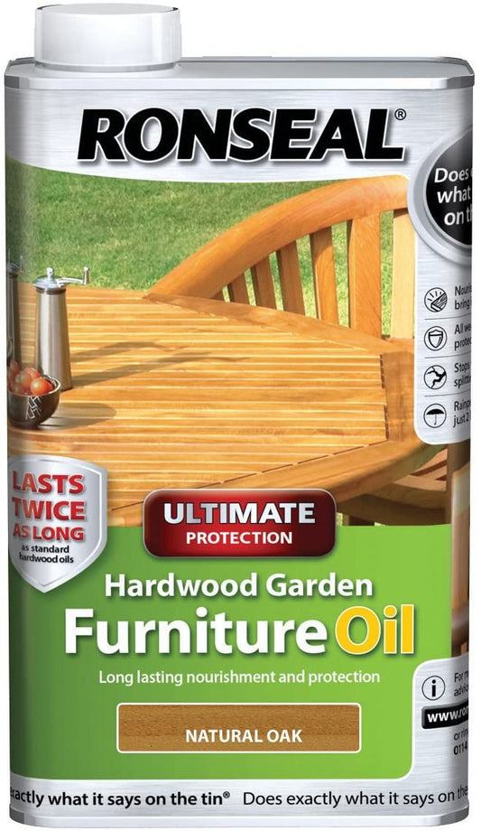 Ronseal Hardwood Furniture Oil Natural Oak 1 Litre