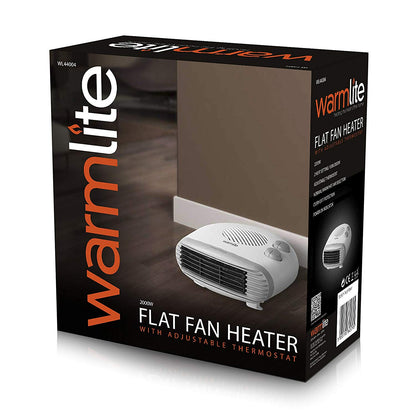 Warmlite Flat Fan Heater 2kW White