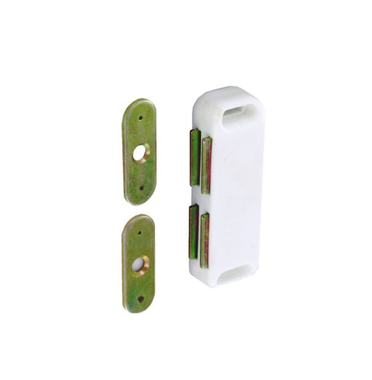 Securit Magnetic Catch Twin White 65mm