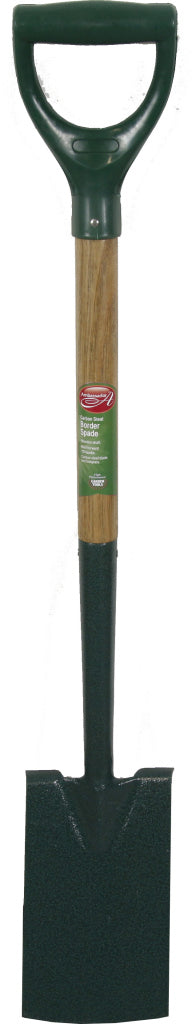 Ambassador Natural Ash Handle Carbon Steel Border Spade