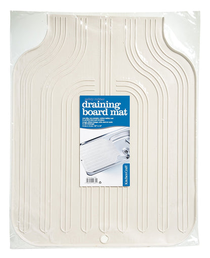 KitchenCraft Rubber Draining Board Mat 51 x 41cm (20" x 16") - Beige