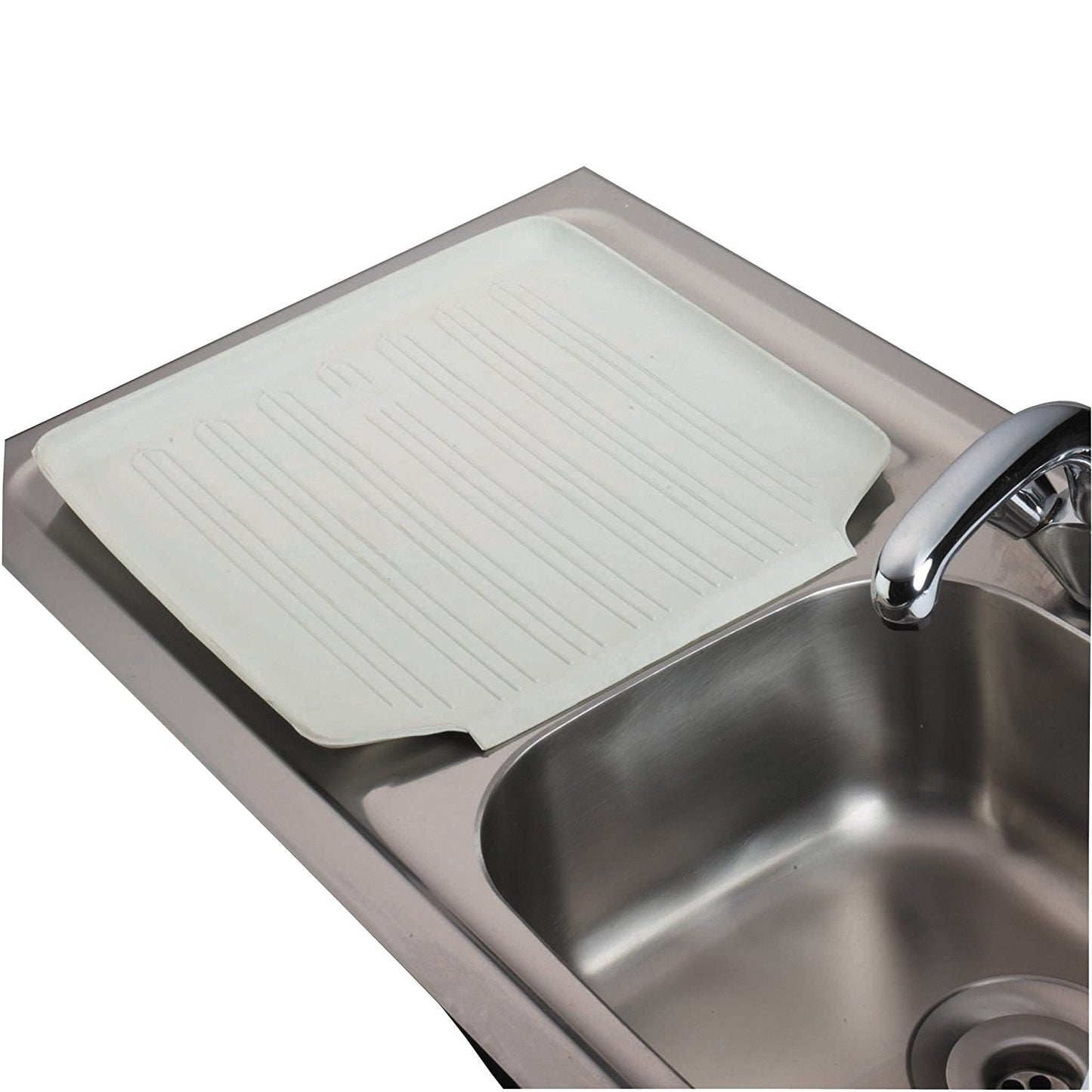 KitchenCraft Rubber Draining Board Mat 51 x 41cm (20" x 16") - Beige