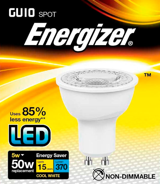 Energizer LED GU10 Cool White 370lm 4000k