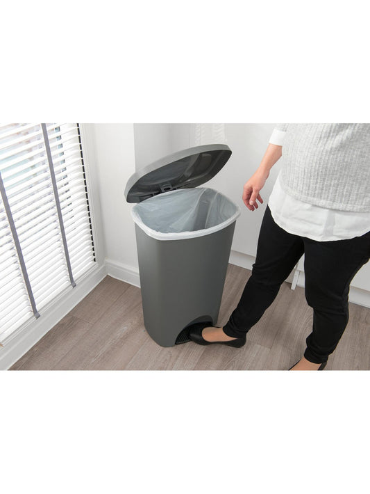 Addis 50 Litre Pedal Bin Metallic Silver