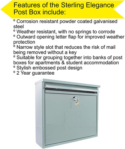 Sterling Hardware Elegance Post Box Chartwell Green