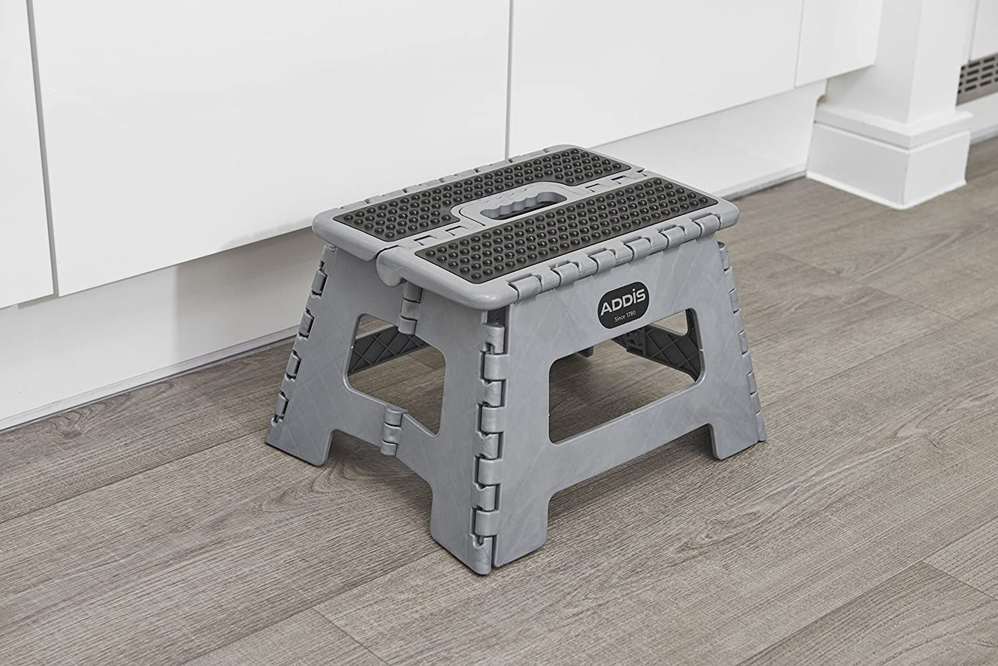 Addis Folding Step Stool Metallic Grey