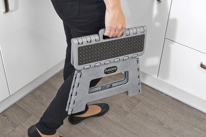 Addis Folding Step Stool Metallic Grey