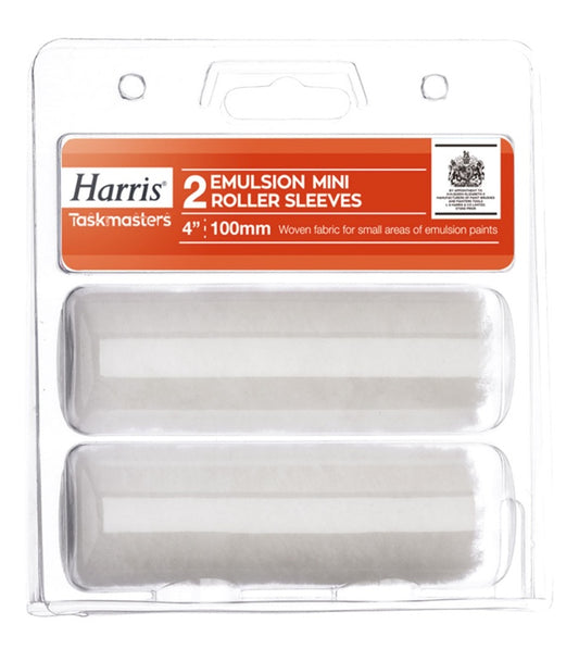 Harris Taskmasters Emulsion Mini Roller Sleeves - 2 Pack