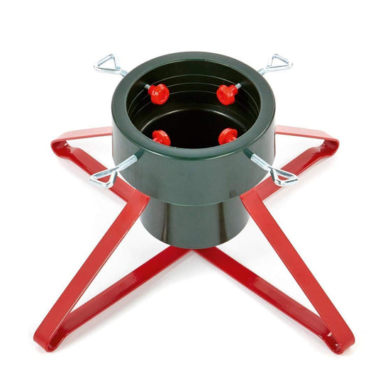 Premier Decorations 46cm Green & Red Real Tree Stand Plastic with Metal Base