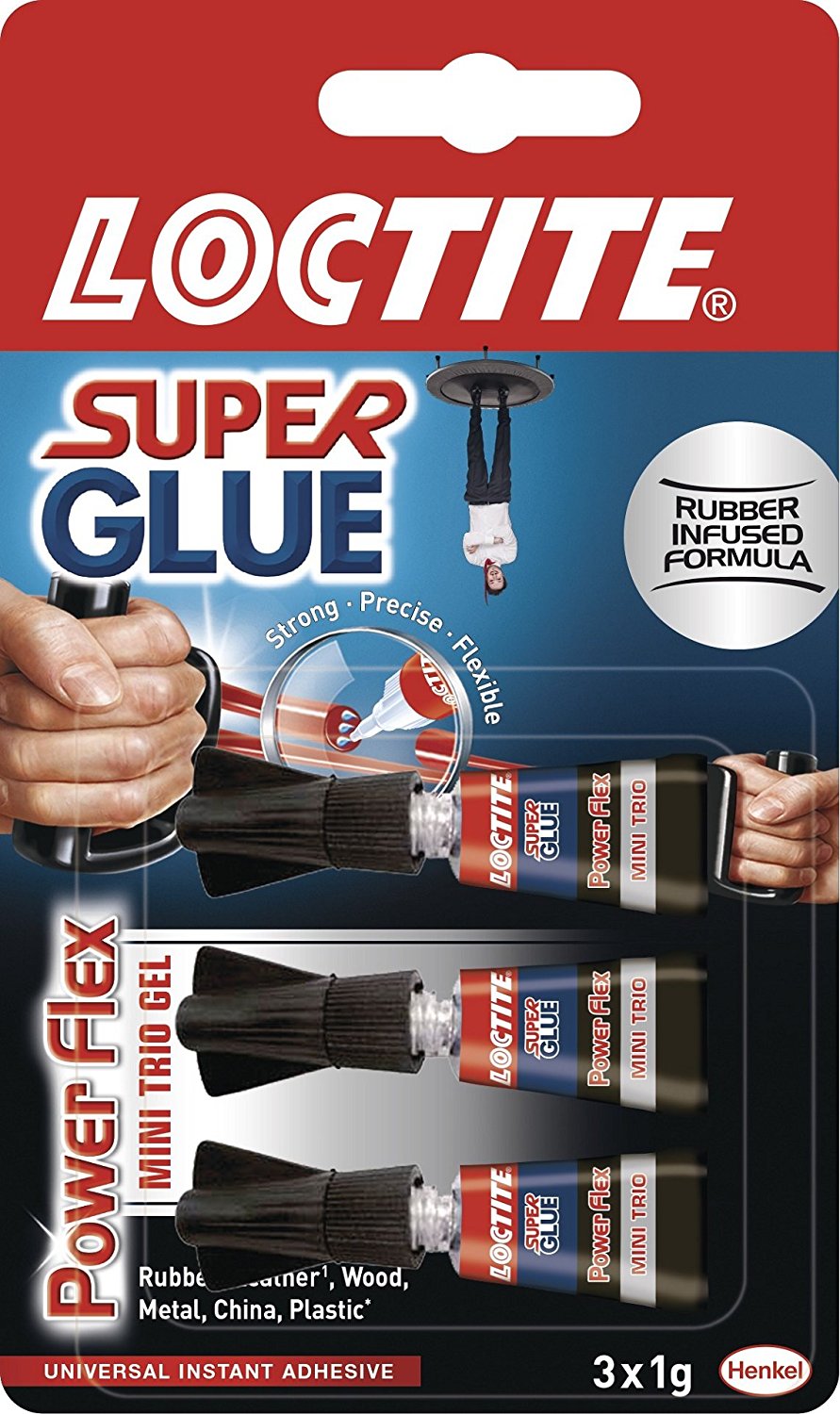 Loctite Super Glue Power Flex Gel Trio 3 x 1g Tubes