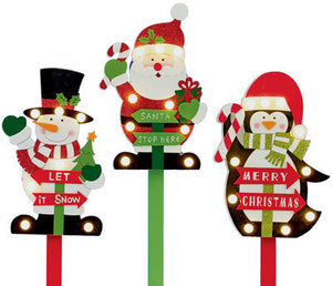 Premier Decorations Santa Stop Here LED Sign