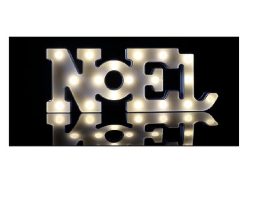 Premier Decorations 40cm Noel Sign 17 White LEDs