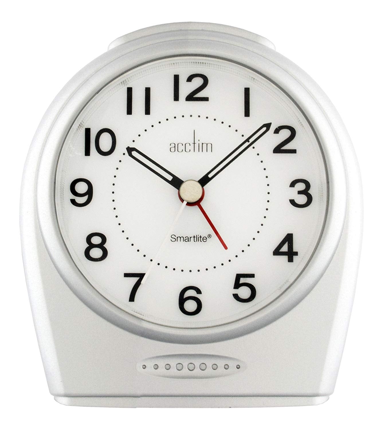Acctim Astoria Smartlite Non-Ticking Alarm Clock - Silver