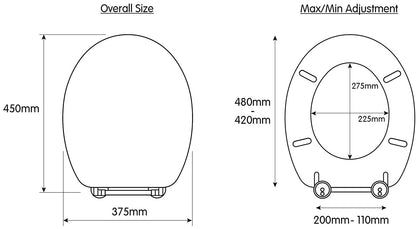 Croydex Kielder Wood Toilet Seat White